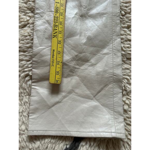 AGOLDE Recycled Leather 90's Pinch Waist Pants Powder Cream Sz 31,  $298 - Picture 9 of 16